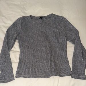 Express Heather Gray Fitted Sweater